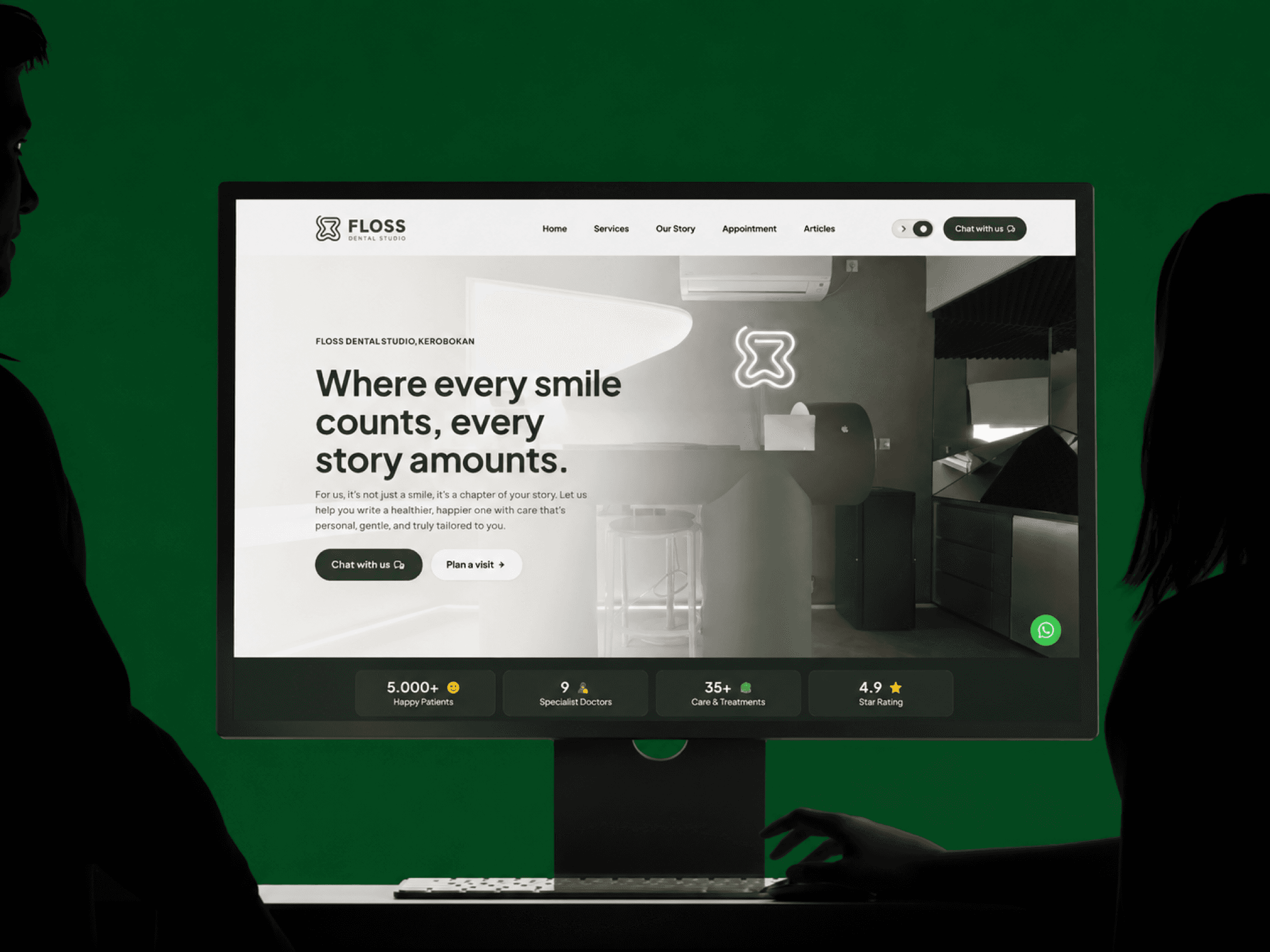 Floss Dental Studio case study hero